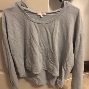 Cropped grey hoodie